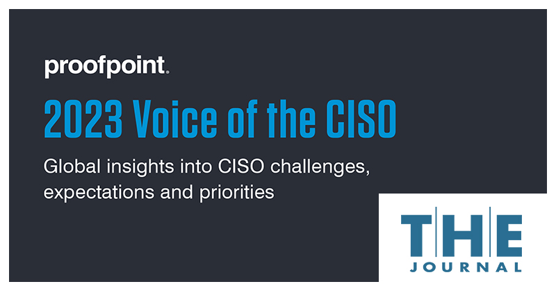 Image reads Proofpoint 2023 Voice of the CISO